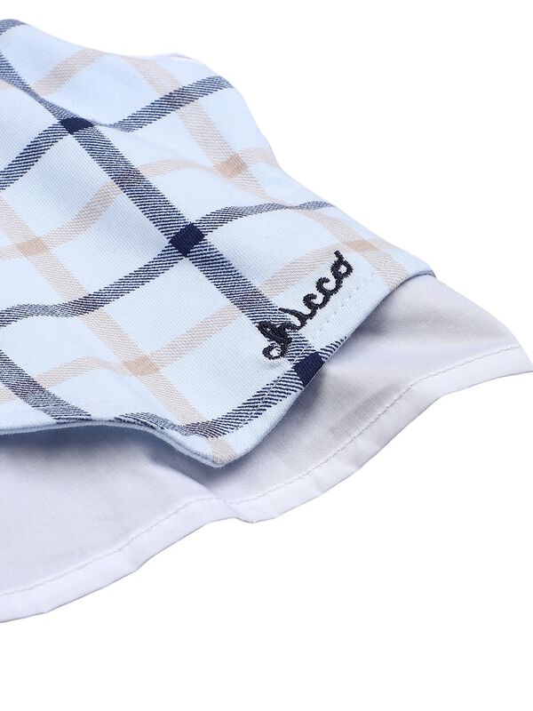 Boys White & Blue Nappy Opening Babysuit image number 3